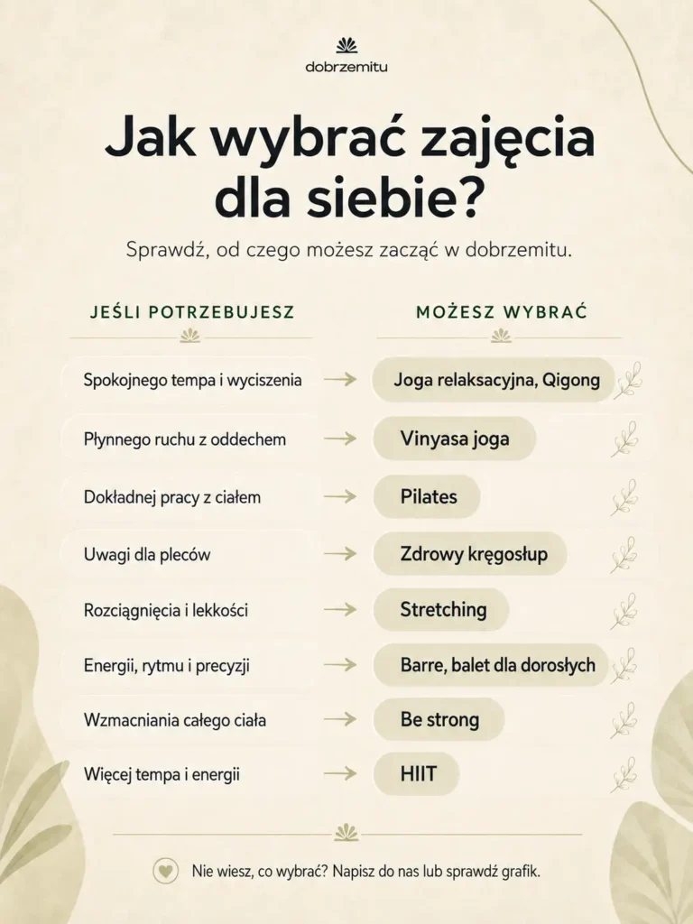 dobrzemitu – jak wybrać zajęcia dla siebie